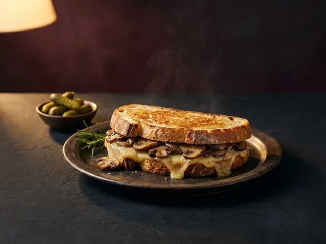 Grilled Mushroom Cheese Sandwich