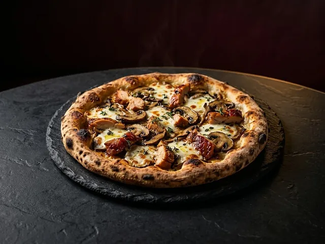 Smoked Chicken and Mushroom Pizza