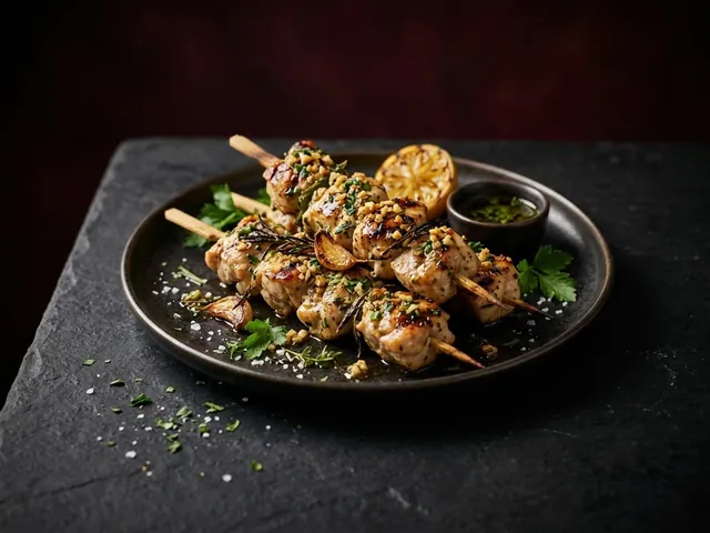 Garlic Herb Chicken Skewers