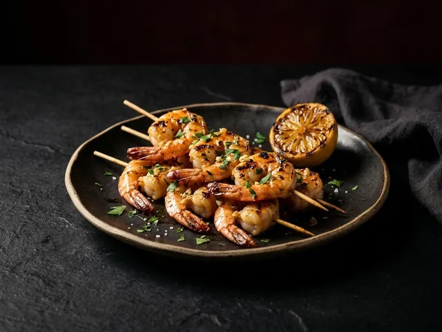 Garlic Prawn Skewers