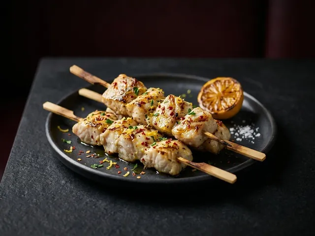 Chilli Lemon Fish Skewers