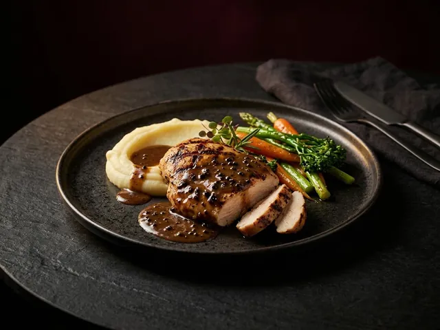 Grilled Chicken Steak & Pepper Sauce