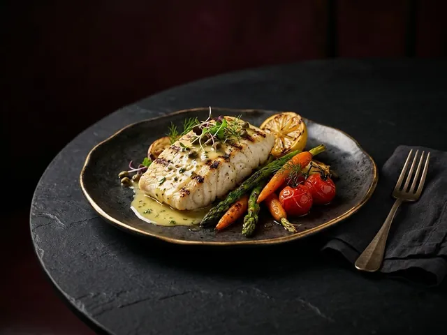 Grilled Fish with Lemon Butter Sauce