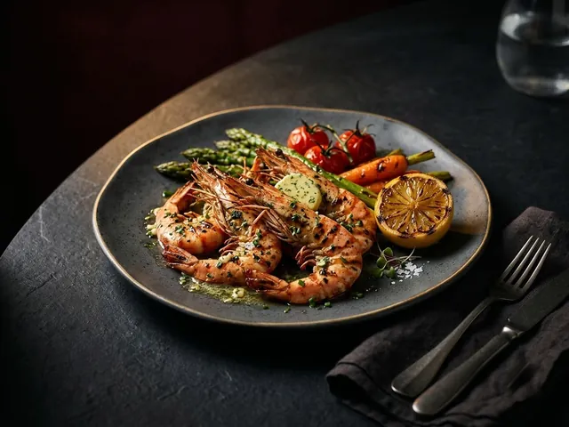 Grilled Prawn with Herb Butter