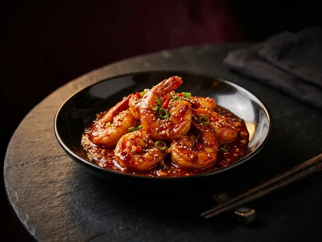 Prawns in Hot Garlic Sauce