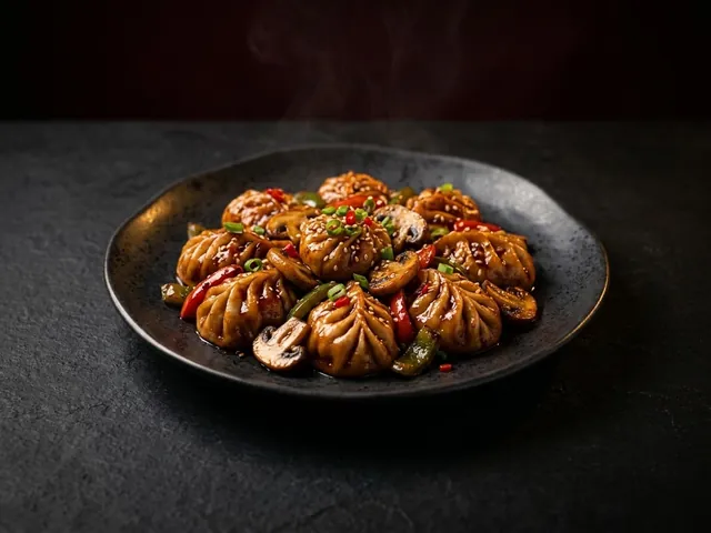 Mushroom Chilli Momos